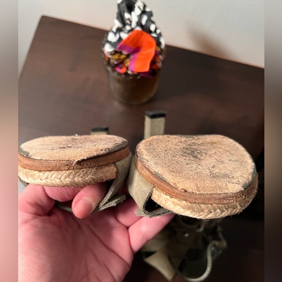 Gucci Suede Espadrille High Heel Sandals Authentic - Picture 14 of 15